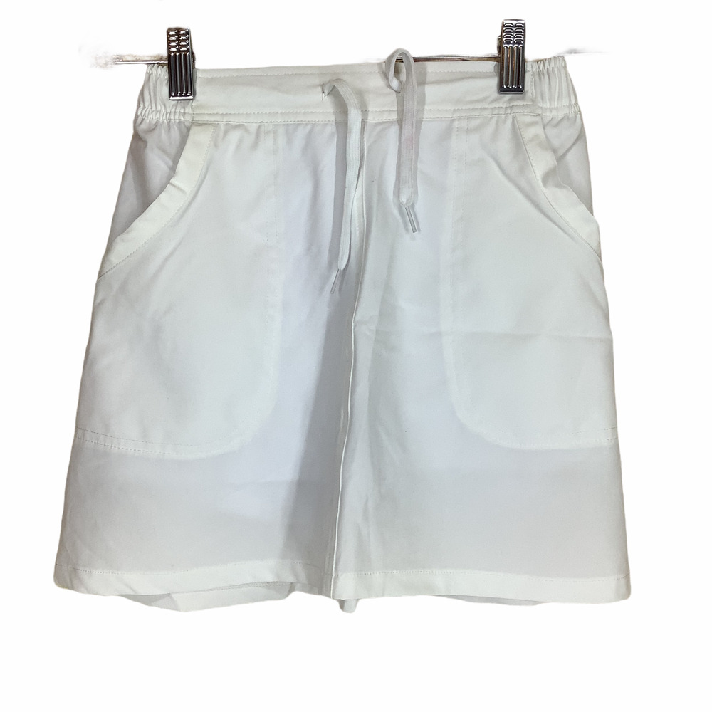 Unbranded White Elastic Drawstring Mini Skirt XS